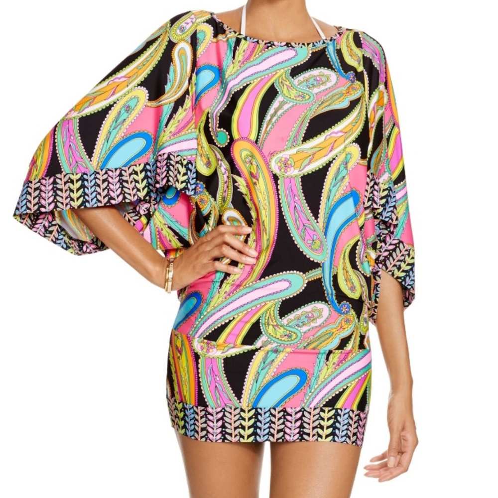 Trina Turk Tunic Cover Up - Garden Paisley